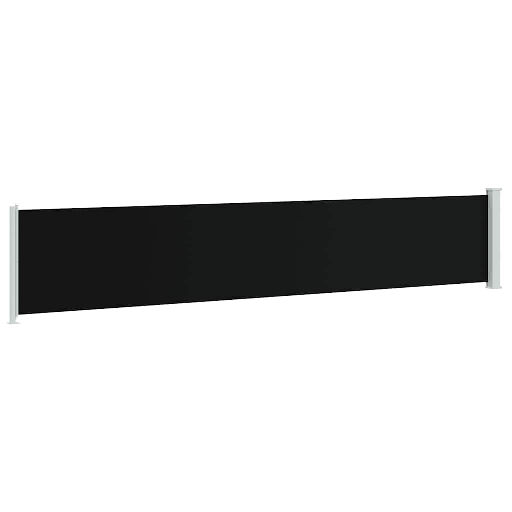 vidaXL Seitenmarkise Ausziehbar 117x600 cm Schwarz