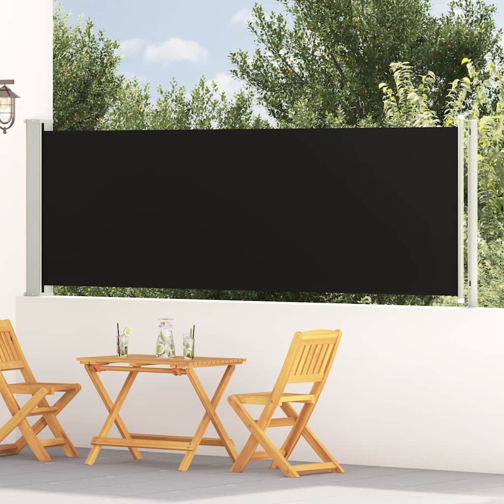vidaXL Seitenmarkise Ausziehbar 117x600 cm Schwarz