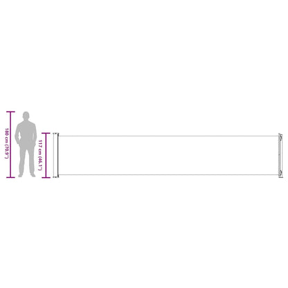 vidaXL Seitenmarkise Ausziehbar 117x600 cm Grau