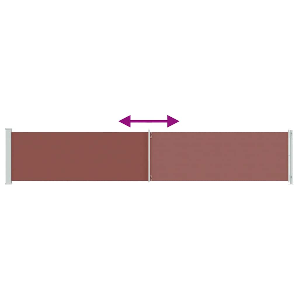 vidaXL Seitenmarkise Ausziehbar 117x600 cm Braun