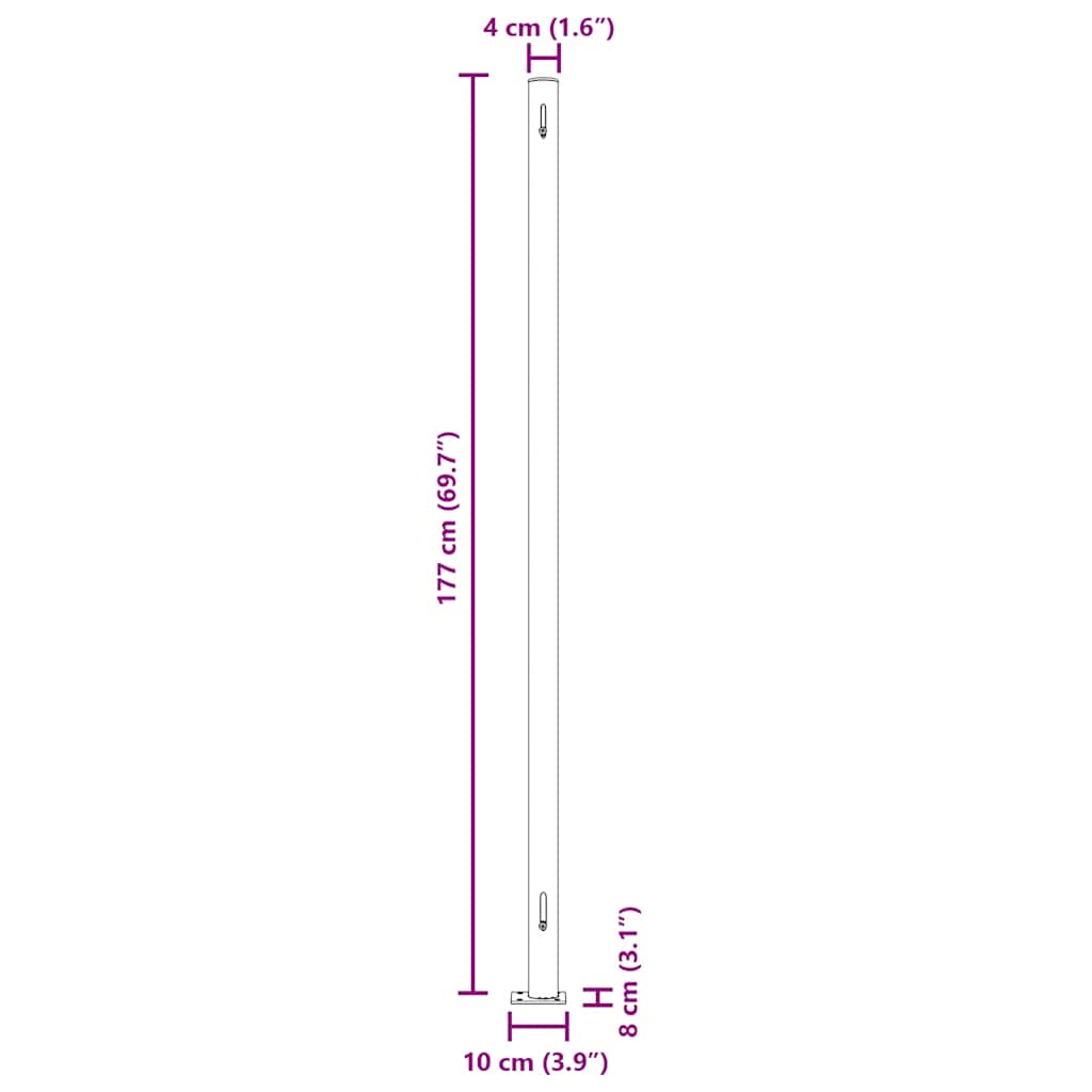 vidaXL Seitenmarkise Ausziehbar 180x600 cm Rot