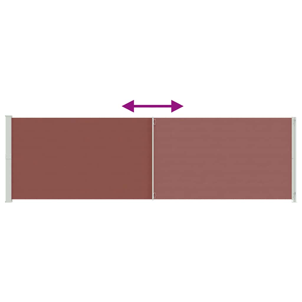 vidaXL Seitenmarkise Ausziehbar 180x600 cm Braun