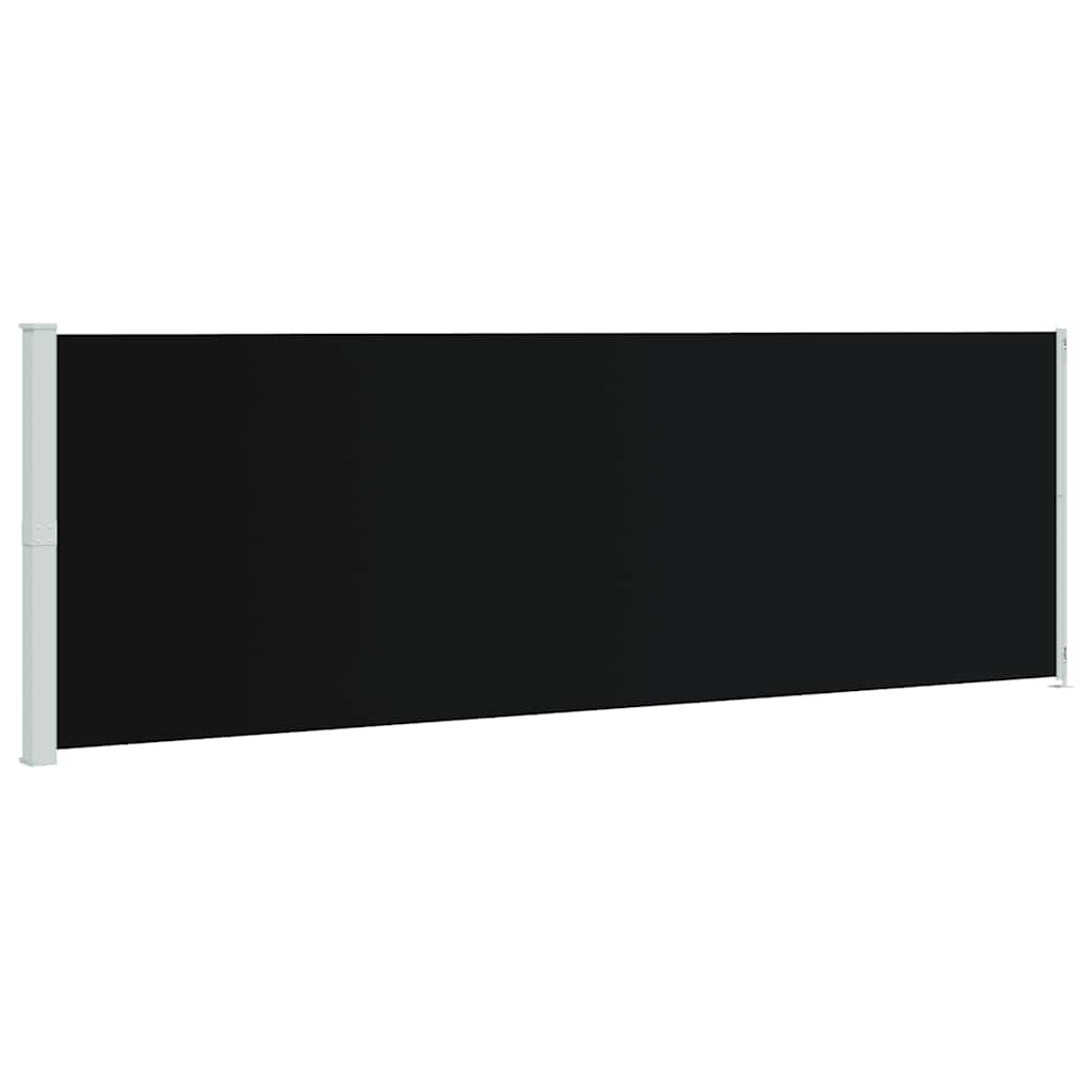 vidaXL Seitenmarkise Ausziehbar 200x600 cm Schwarz