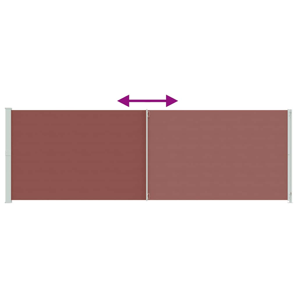 vidaXL Seitenmarkise Ausziehbar 200x600 cm Braun