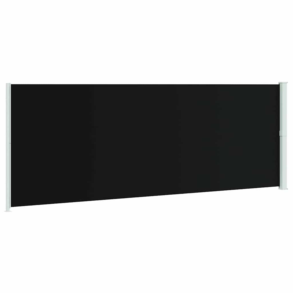vidaXL Seitenmarkise Ausziehbar 220x600 cm Schwarz