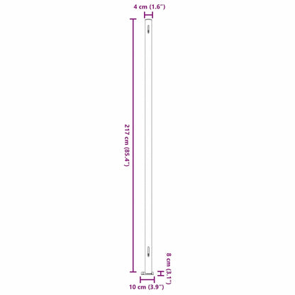 vidaXL Seitenmarkise Ausziehbar 220x600 cm Rot