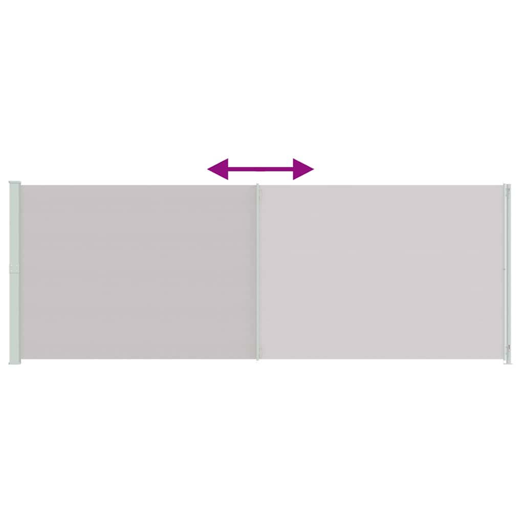 vidaXL Seitenmarkise Ausziehbar 220x600 cm Grau