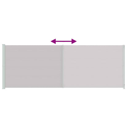 vidaXL Seitenmarkise Ausziehbar 220x600 cm Grau