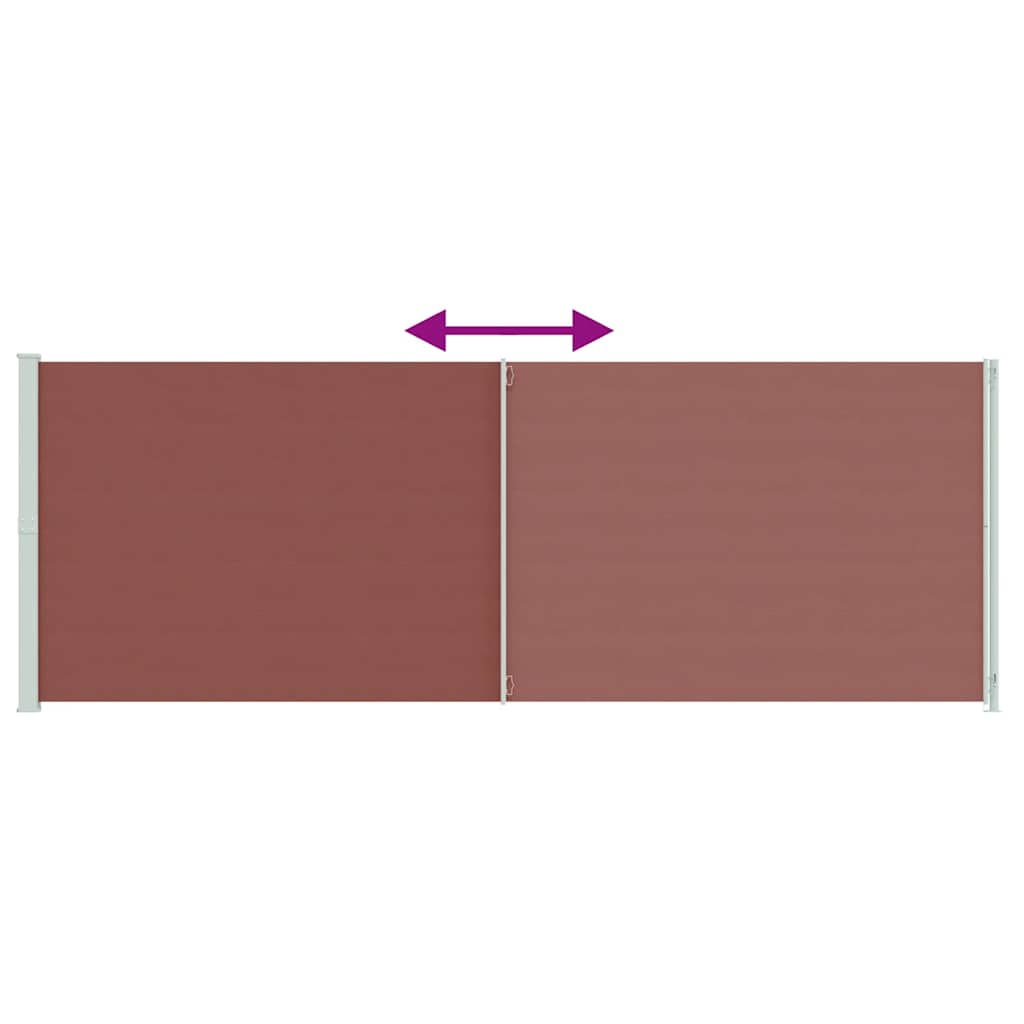 vidaXL Seitenmarkise Ausziehbar 220x600 cm Braun