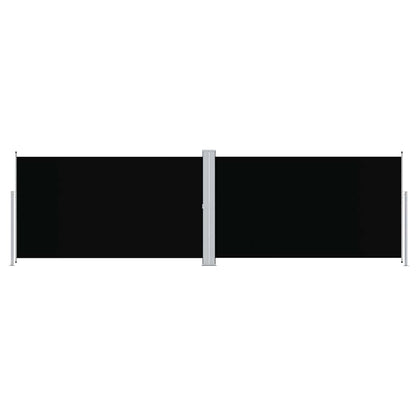 vidaXL Seitenmarkise Ausziehbar Schwarz 180x600 cm