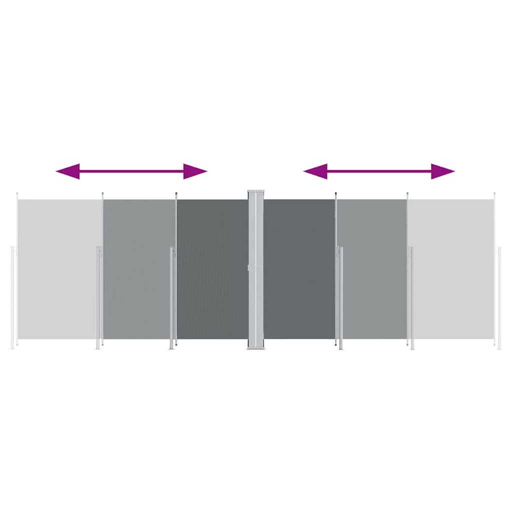 vidaXL Seitenmarkise Ausziehbar Anthrazit 200x600 cm