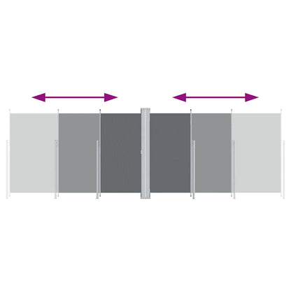 vidaXL Seitenmarkise Ausziehbar Anthrazit 200x600 cm