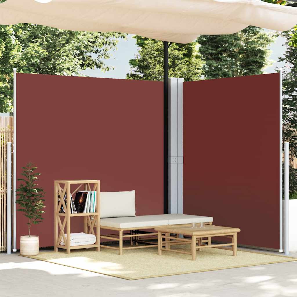 vidaXL Seitenmarkise Ausziehbar Braun 200x600 cm
