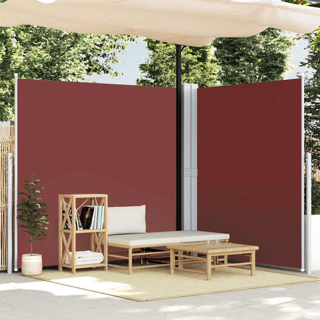vidaXL Seitenmarkise Ausziehbar Braun 220x600 cm