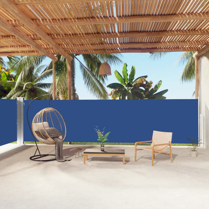 vidaXL Store latéral rétractable bleu 160x1000 cm