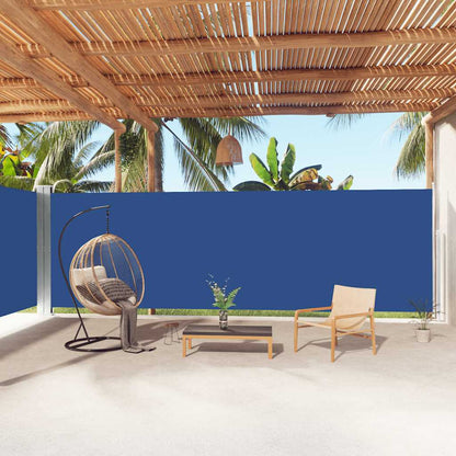 Store latéral rétractable vidaXL bleu 200x1000 cm
