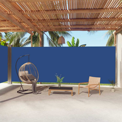 vidaXL Store latéral rétractable bleu 220x1000 cm