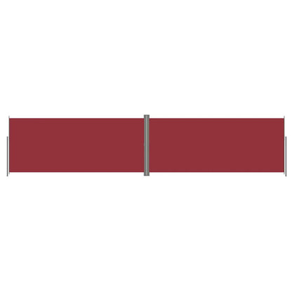 vidaXL Seitenmarkise Ausziehbar Rot 220x1000 cm