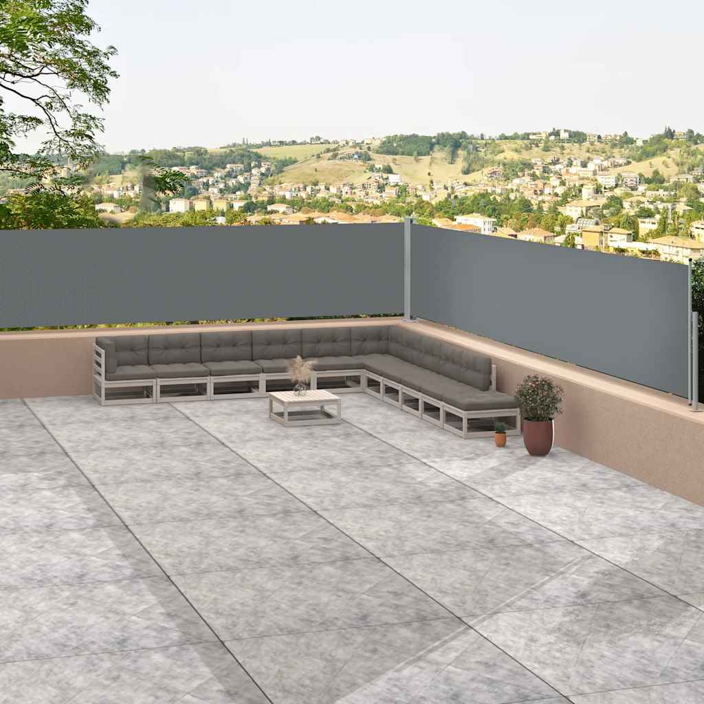 vidaXL Store latéral rétractable anthracite 117x1200 cm