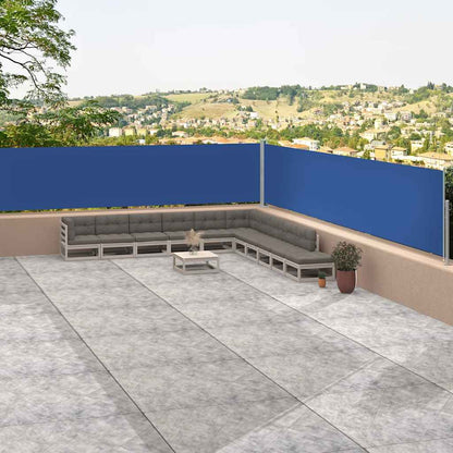 vidaXL Store latéral rétractable bleu 117x1200 cm