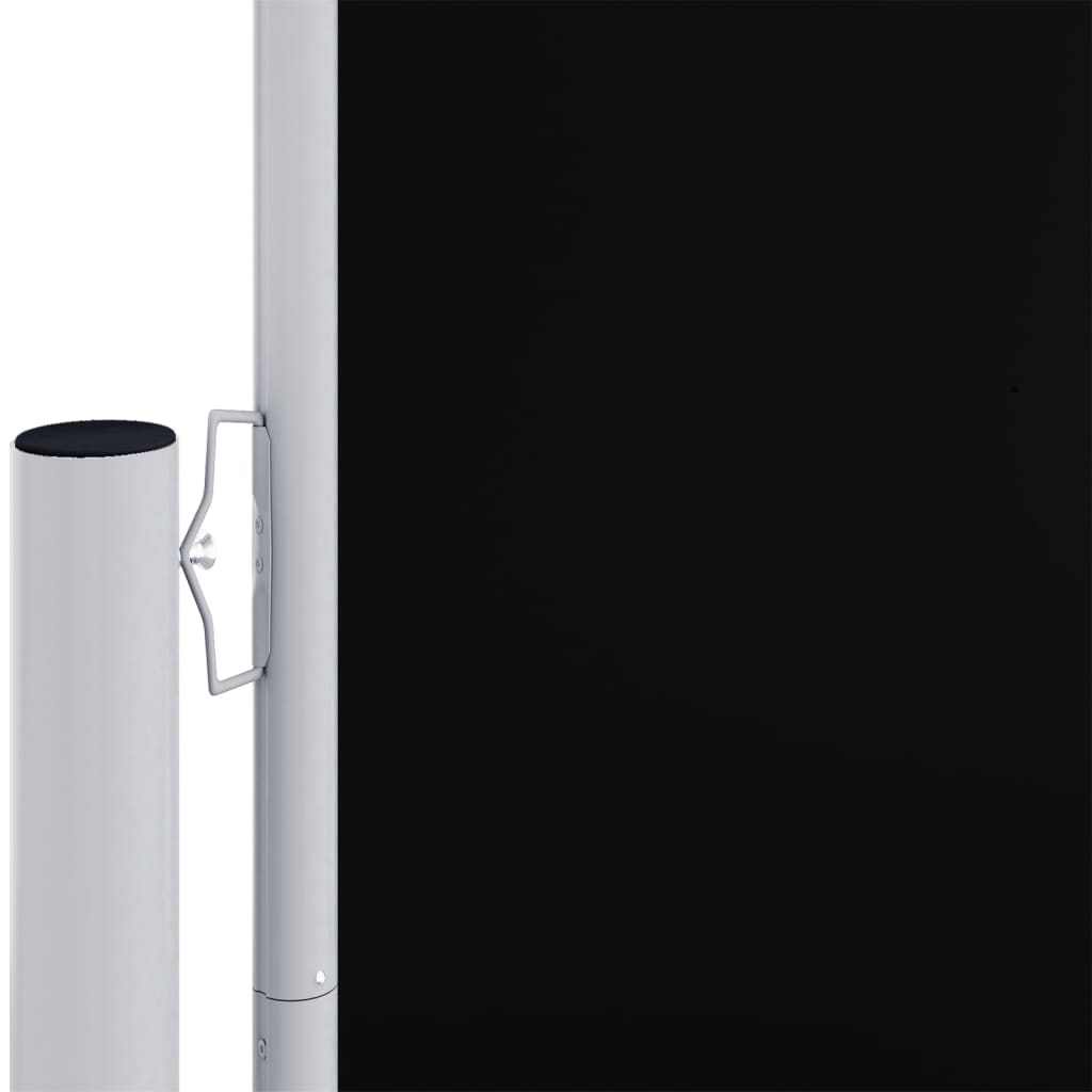 vidaXL Seitenmarkise Ausziehbar Schwarz 160x1200 cm