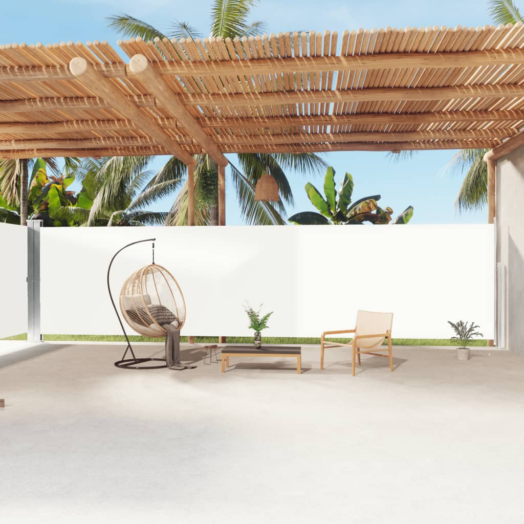 vidaXL Store latéral rétractable crème 200x1200 cm