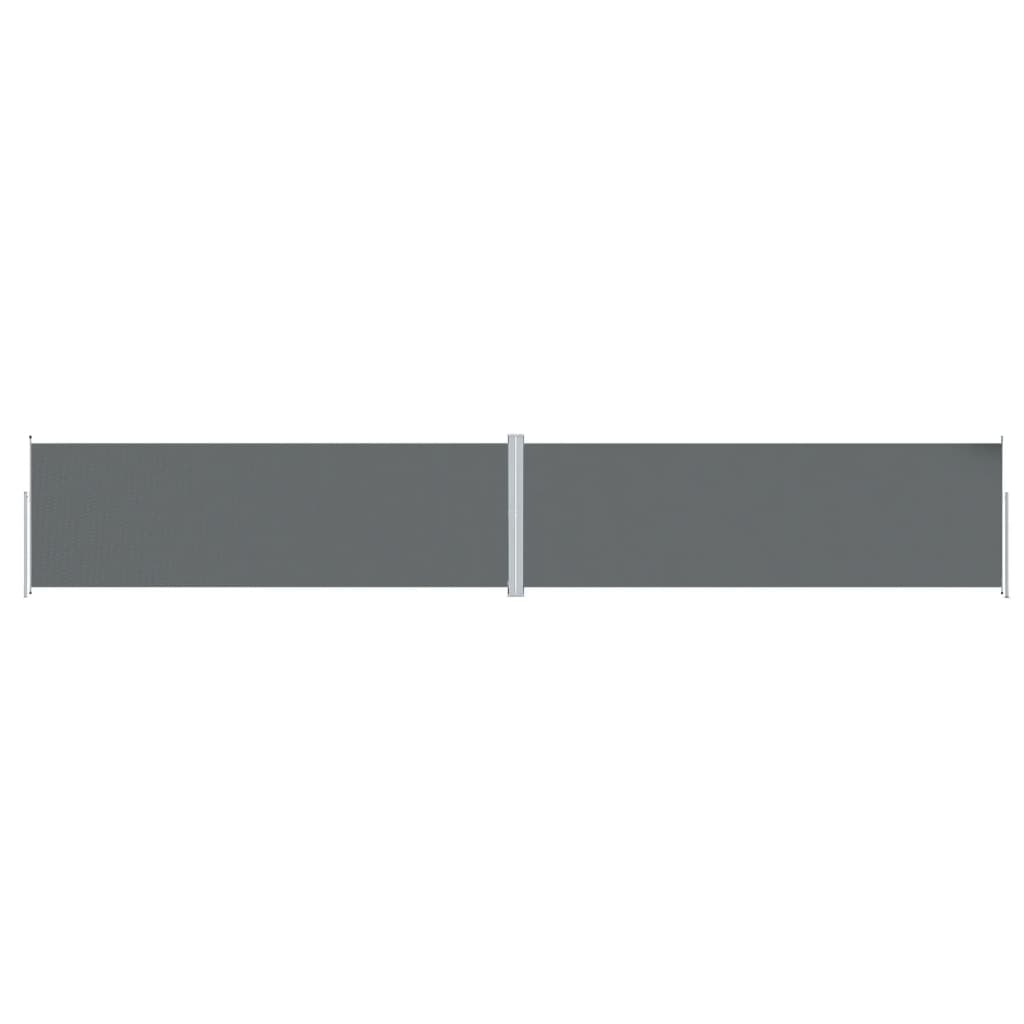 Store latéral rétractable vidaXL anthracite 200x1200 cm