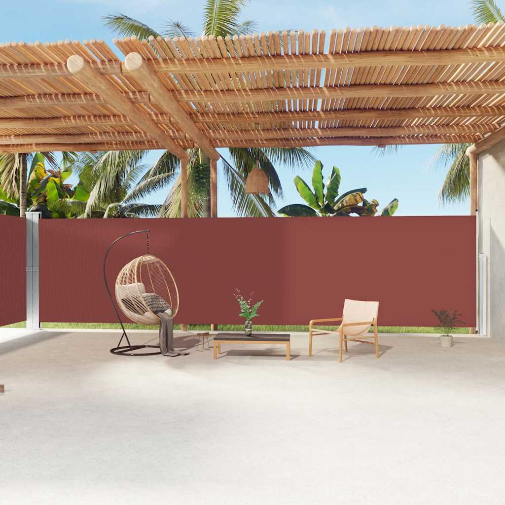 vidaXL Store latéral rétractable Marron 200x1200 cm