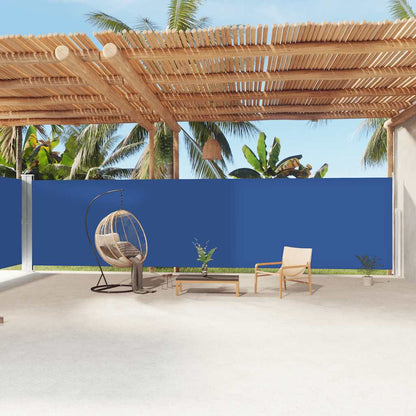 Store latéral rétractable vidaXL bleu 200x1200 cm