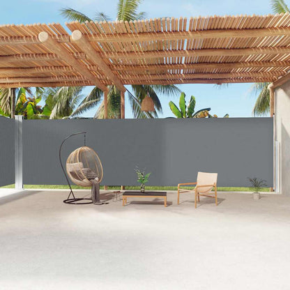 Store latéral escamotable vidaXL anthracite 220x1200 cm