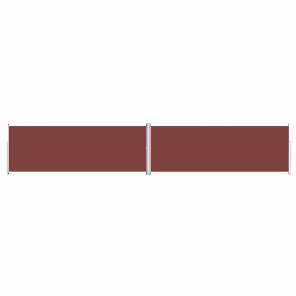 vidaXL Store latéral rétractable Marron 220x1200 cm