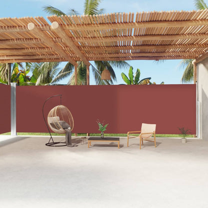 vidaXL Store latéral rétractable Marron 220x1200 cm