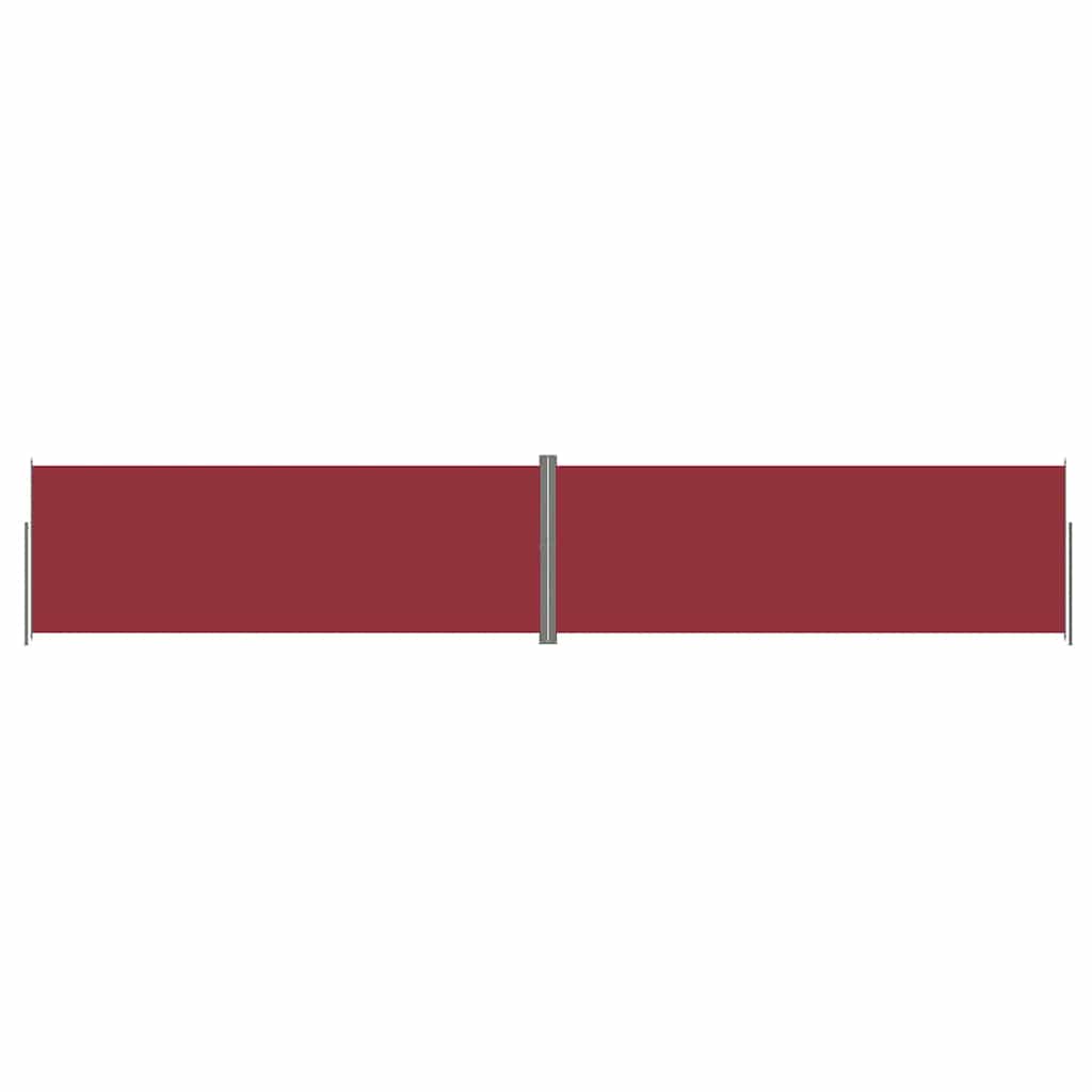 vidaXL Seitenmarkise Ausziehbar Rot 220x1200 cm