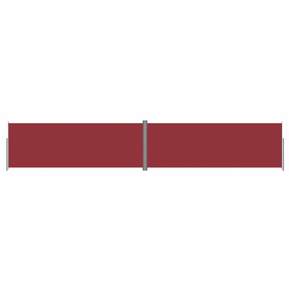 vidaXL Seitenmarkise Ausziehbar Rot 220x1200 cm