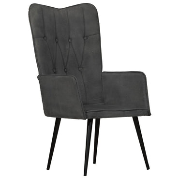 vidaXL Ohrensessel Schwarz Canvas