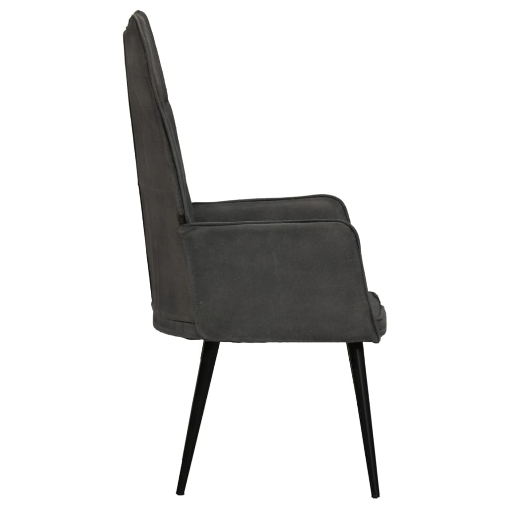 vidaXL Ohrensessel Schwarz Canvas