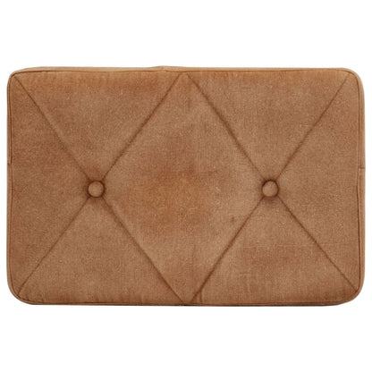 vidaXL Ohrensessel mit Hocker Braun Canvas