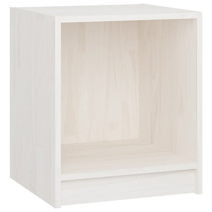 vidaXL Tables de chevet 2 pcs Blanc 35,5x33,5x41,5 cm Bois de pin massif