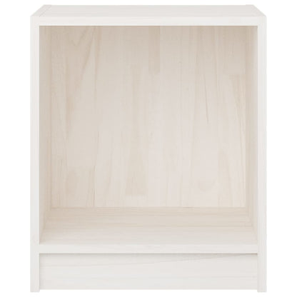 vidaXL Tables de chevet 2 pcs Blanc 35,5x33,5x41,5 cm Bois de pin massif