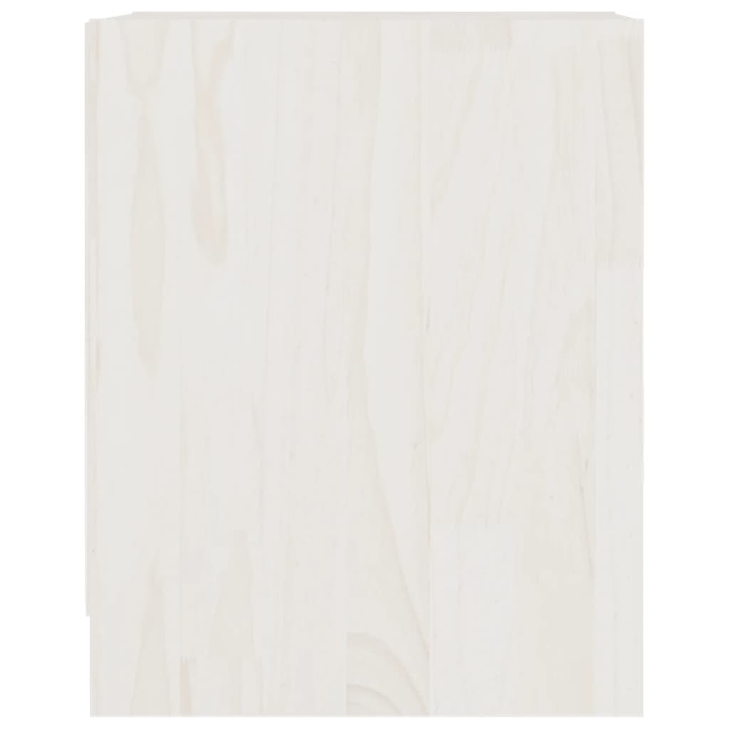 vidaXL Tables de chevet 2 pcs Blanc 35,5x33,5x41,5 cm Bois de pin massif