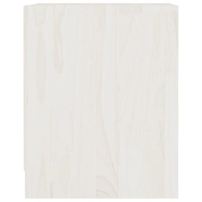 vidaXL Tables de chevet 2 pcs Blanc 35,5x33,5x41,5 cm Bois de pin massif