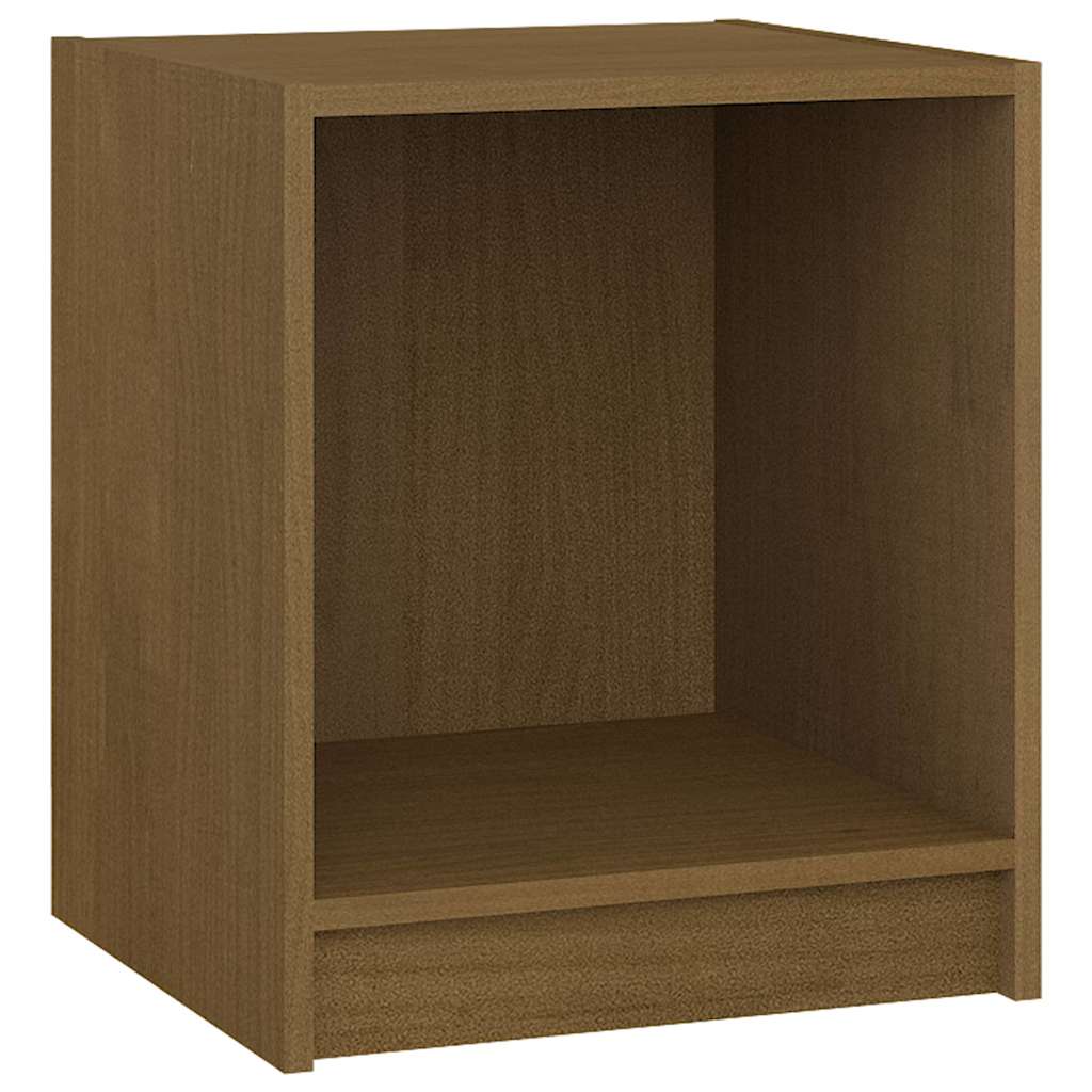 vidaXL Tables de chevet 2 pcs Marron miel 35,5x33,5x41,5 cm Pin massif