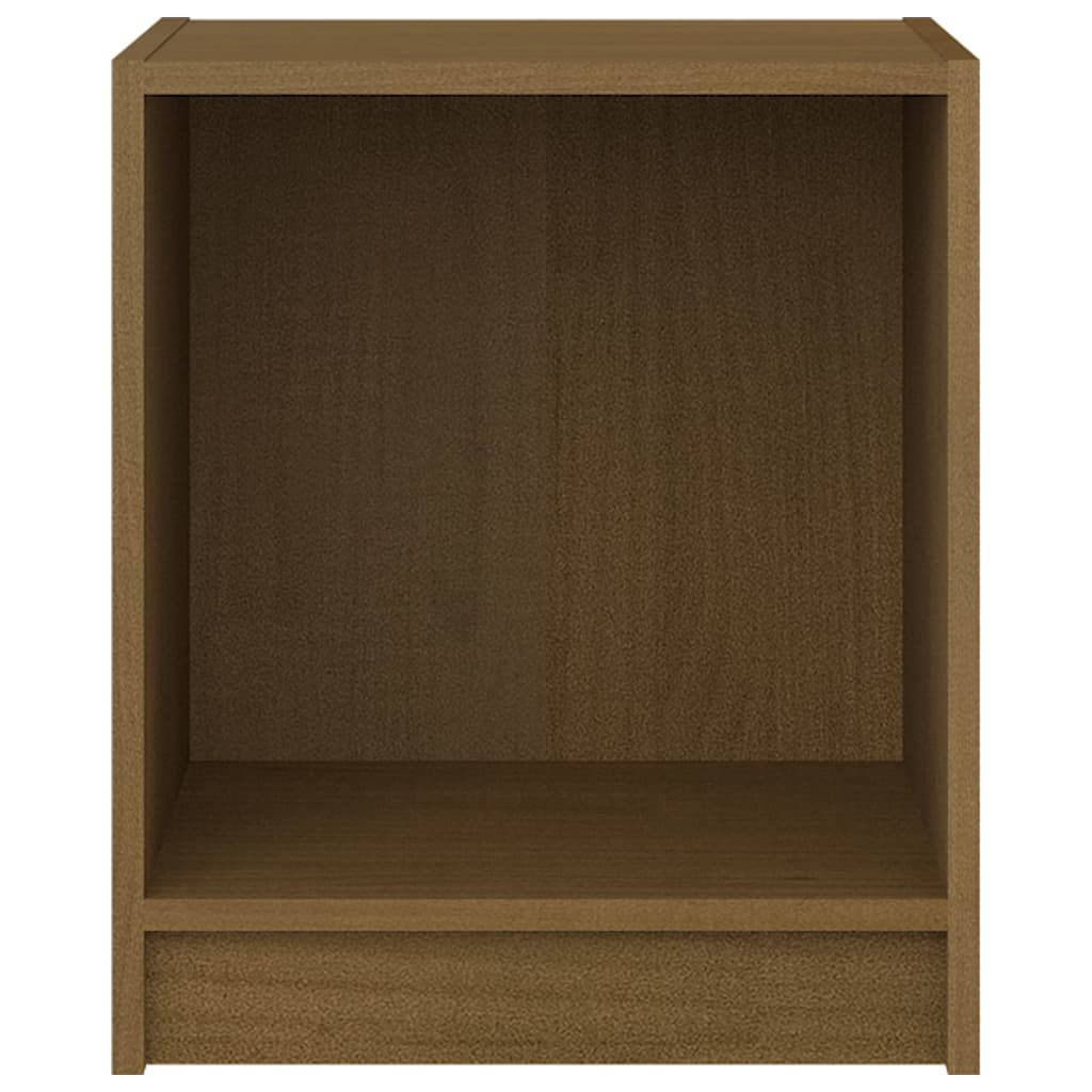 vidaXL Tables de chevet 2 pcs Marron miel 35,5x33,5x41,5 cm Pin massif