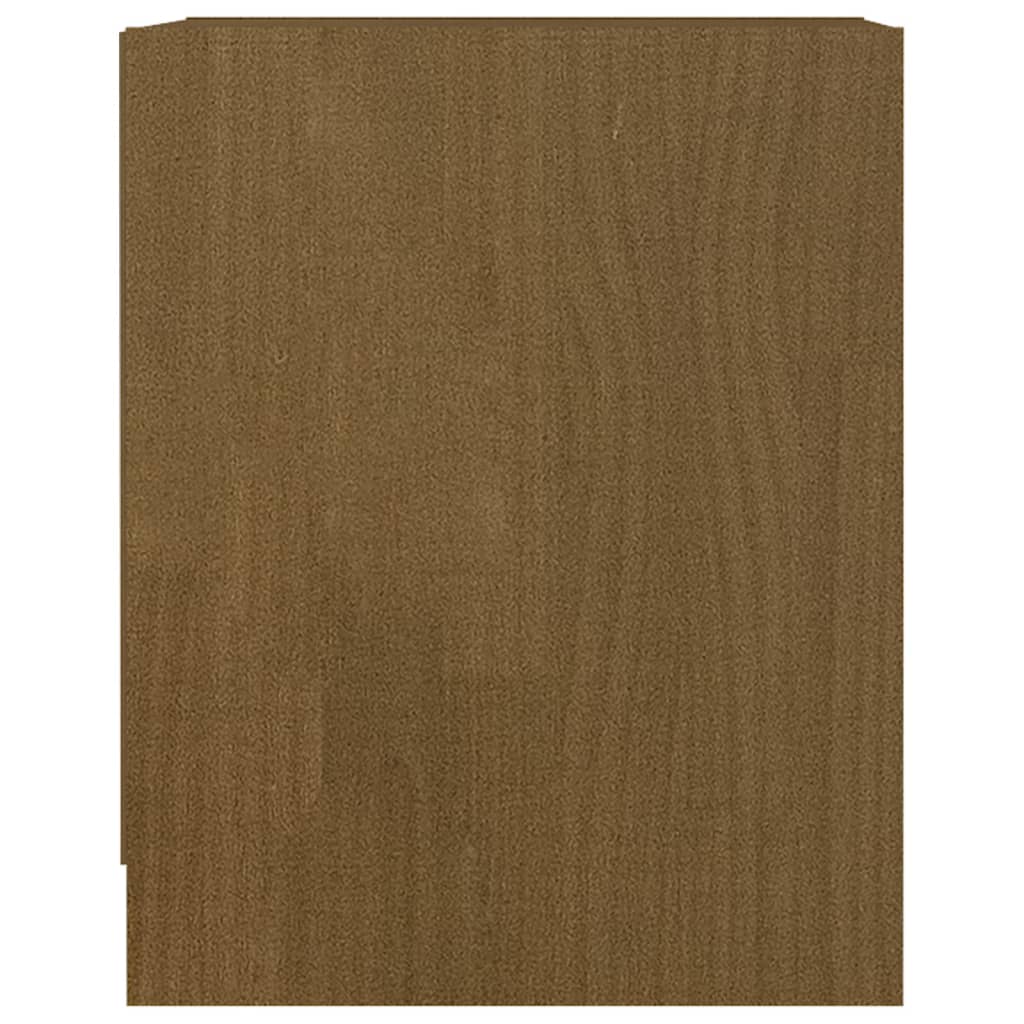 vidaXL Tables de chevet 2 pcs Marron miel 35,5x33,5x41,5 cm Pin massif
