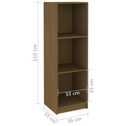 vidaXL Bücherregal/Raumteiler Honigbraun 40x30x199 Massivholz Kiefer