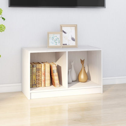 vidaXL TV-Schrank Weiß 70x33x42 cm Massivholz Kiefer