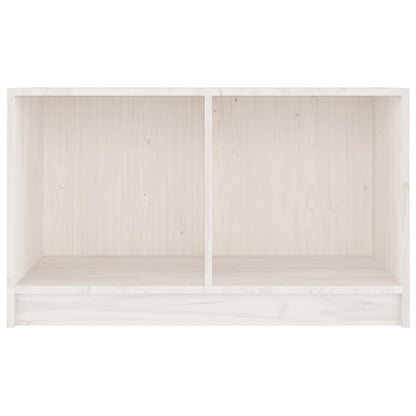 vidaXL TV-Schrank Weiß 70x33x42 cm Massivholz Kiefer