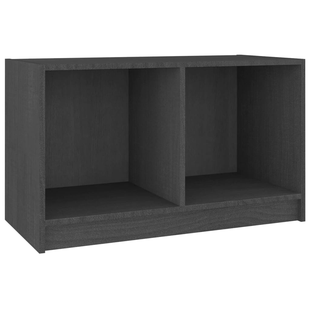 vidaXL Meuble TV gris 70x33x42 cm Bois de pin massif
