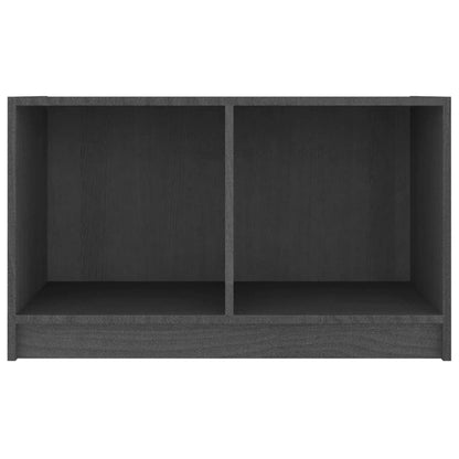 vidaXL Meuble TV gris 70x33x42 cm Bois de pin massif