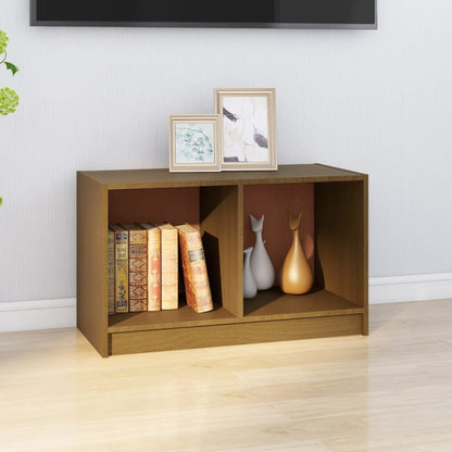 vidaXL Meuble TV marron miel 70x33x42 cm bois de pin massif